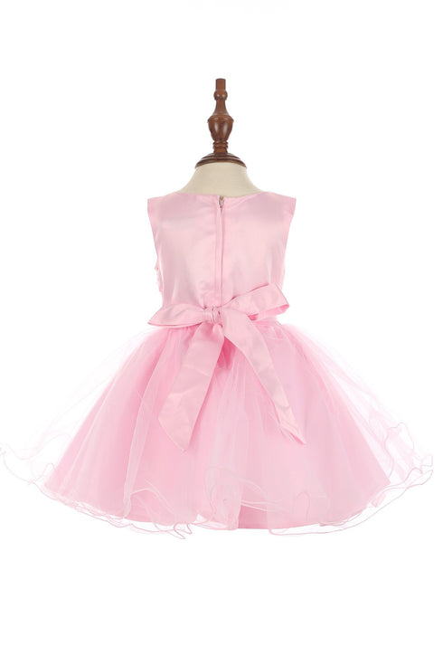 Cenicienta Couture Bebé Niñas Rosa 3D Floral Encaje Flor Niña Vestido 6-24M